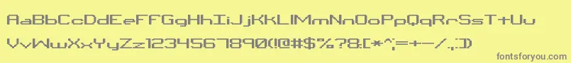 BinaryXChrBrk Font – Gray Fonts on Yellow Background