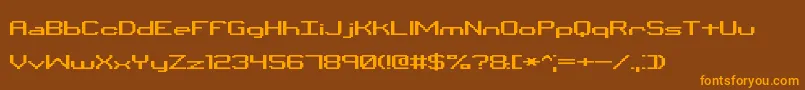 BinaryXChrBrk Font – Orange Fonts on Brown Background
