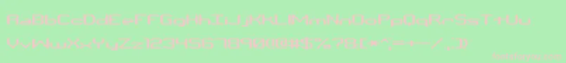 BinaryXChrBrk Font – Pink Fonts on Green Background