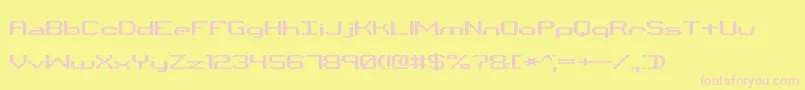 Police BinaryXChrBrk – polices roses sur fond jaune
