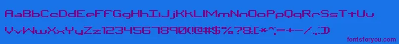 fuente BinaryXChrBrk – Fuentes Moradas Sobre Fondo Azul