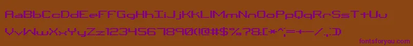 BinaryXChrBrk Font – Purple Fonts on Brown Background