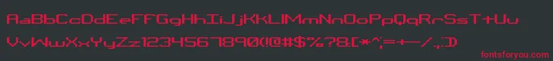 fuente BinaryXChrBrk – Fuentes Rojas Sobre Fondo Negro