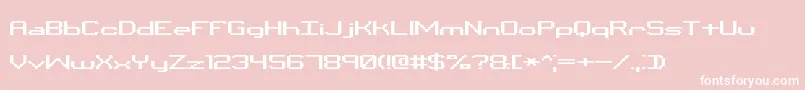フォントBinaryXChrBrk – ピンクの背景に白い文字