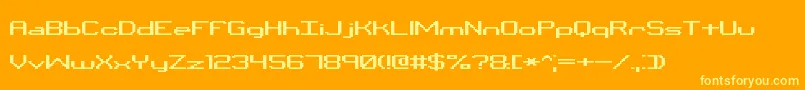 フォントBinaryXChrBrk – オレンジの背景に黄色の文字