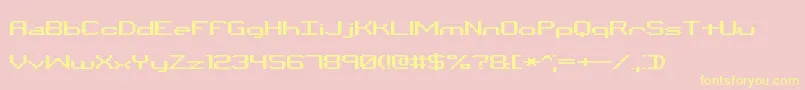 BinaryXChrBrk Font – Yellow Fonts on Pink Background