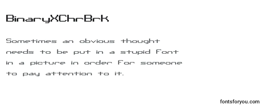 BinaryXChrBrk Font