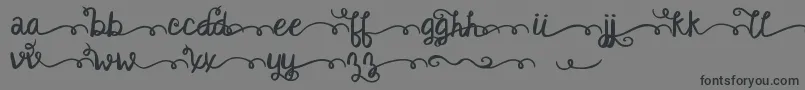 Kgsatisfiedscriptalt Font – Black Fonts on Gray Background