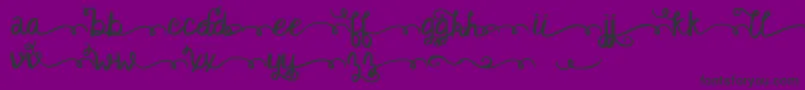 Fonte Kgsatisfiedscriptalt – fontes pretas em um fundo violeta