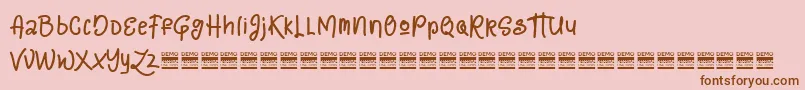 LazyQuoteDemo Font – Brown Fonts on Pink Background