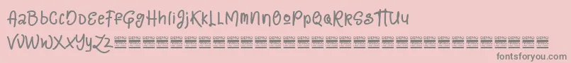 LazyQuoteDemo Font – Gray Fonts on Pink Background