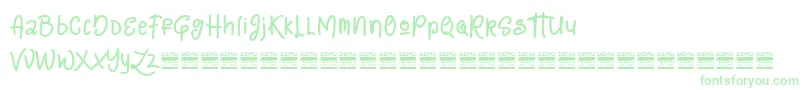 LazyQuoteDemo Font – Green Fonts on White Background