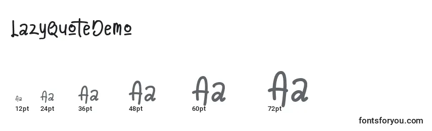 Размеры шрифта LazyQuoteDemo