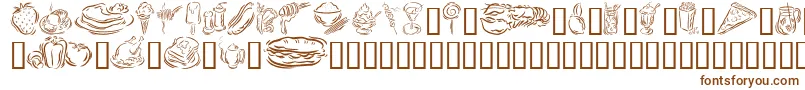 GeStylizedFoods Font – Brown Fonts on White Background