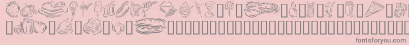 GeStylizedFoods Font – Gray Fonts on Pink Background