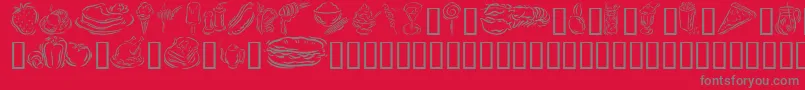 GeStylizedFoods-Schriftart – Graue Schriften auf rotem Hintergrund