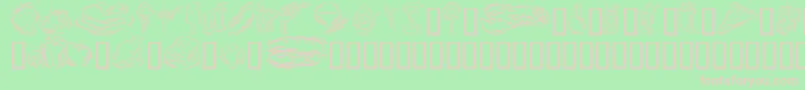 GeStylizedFoods Font – Pink Fonts on Green Background
