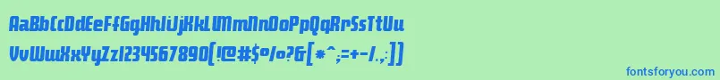 Makio Font – Blue Fonts on Green Background