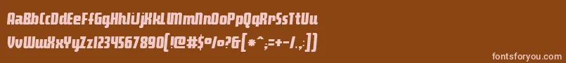 Makio Font – Pink Fonts on Brown Background