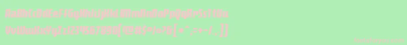 Makio Font – Pink Fonts on Green Background