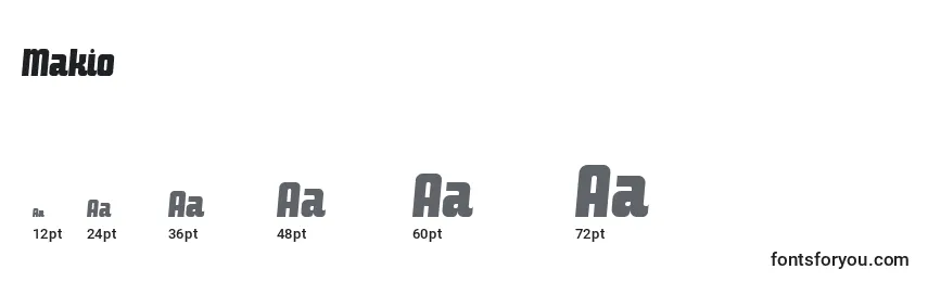 Makio Font Sizes