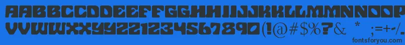 JohnWayneFord Font – Black Fonts on Blue Background