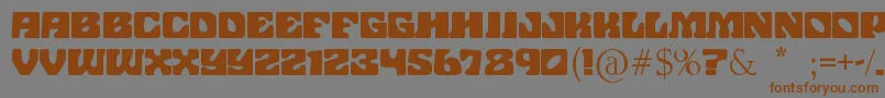 JohnWayneFord Font – Brown Fonts on Gray Background