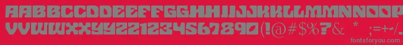 JohnWayneFord Font – Gray Fonts on Red Background