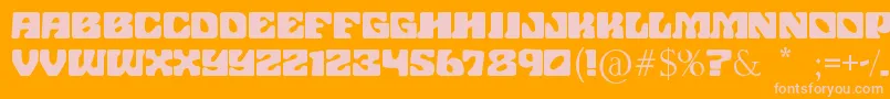 JohnWayneFord Font – Pink Fonts on Orange Background