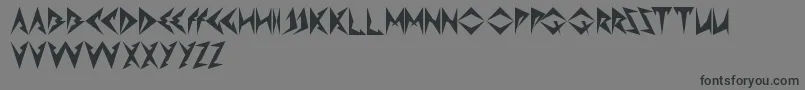 ShinobiNinja-fontti – mustat fontit harmaalla taustalla