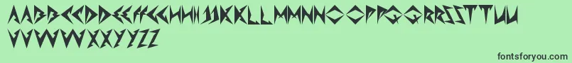 Police ShinobiNinja – polices noires sur fond vert