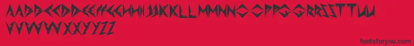 ShinobiNinja Font – Black Fonts on Red Background