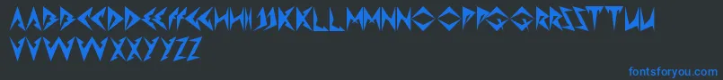 ShinobiNinja Font – Blue Fonts on Black Background