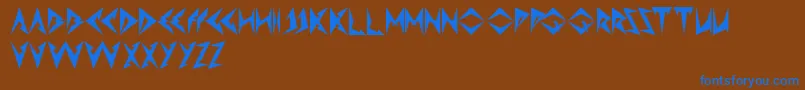 ShinobiNinja Font – Blue Fonts on Brown Background