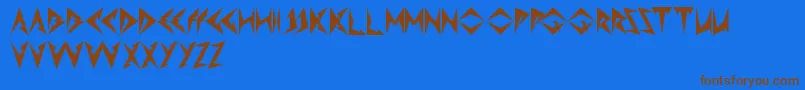 More about ShinobiNinja Font ShinobiNinja Font – Brown Fonts on Blue Background