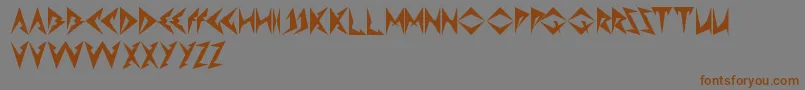 ShinobiNinja Font – Brown Fonts on Gray Background