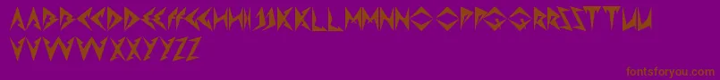 Police ShinobiNinja – polices brunes sur fond violet