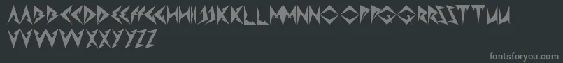ShinobiNinja Font – Gray Fonts on Black Background