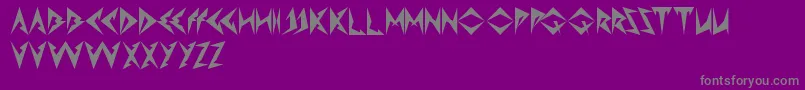 フォントShinobiNinja – 紫の背景に灰色の文字