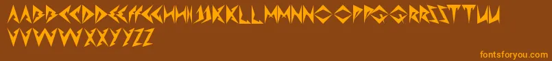ShinobiNinja Font – Orange Fonts on Brown Background
