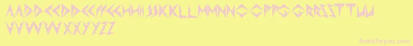 ShinobiNinja Font – Pink Fonts on Yellow Background