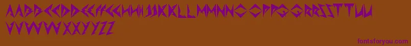 ShinobiNinja Font – Purple Fonts on Brown Background