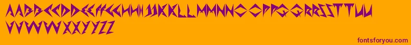 Шрифт ShinobiNinja – фиолетовые шрифты на оранжевом фоне