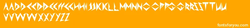 ShinobiNinja Font – White Fonts on Orange Background