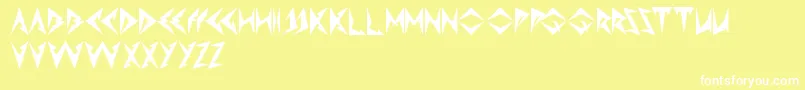 ShinobiNinja Font – White Fonts on Yellow Background