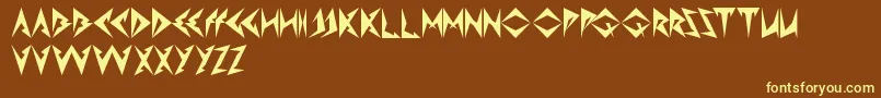 ShinobiNinja Font – Yellow Fonts on Brown Background