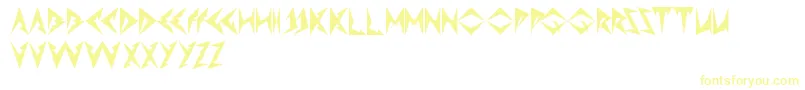 ShinobiNinjaフォントについての詳細 フォントShinobiNinja – 白い背景に黄色の文字