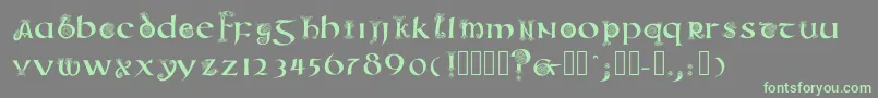 Uncialanimals Font – Green Fonts on Gray Background