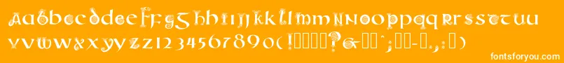 Uncialanimals Font – White Fonts on Orange Background