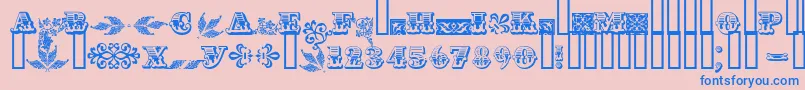 Asylbekm05.Kz Font – Blue Fonts on Pink Background